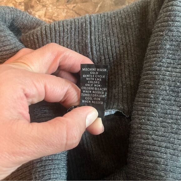 INC International Concepts Women Gray Cowl Neck Sweater Dress L - Picture 6 of 8